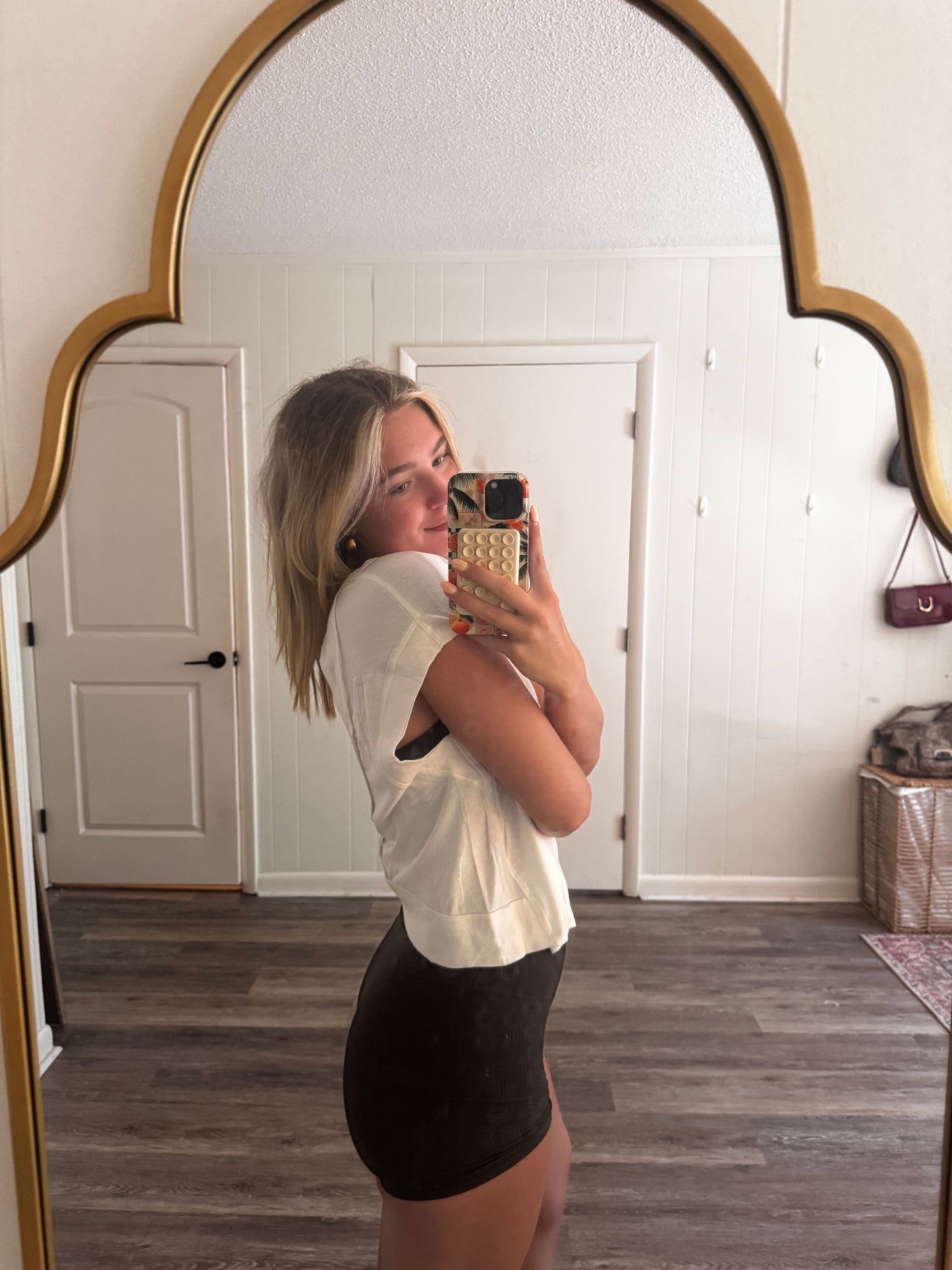 White Open Back Top