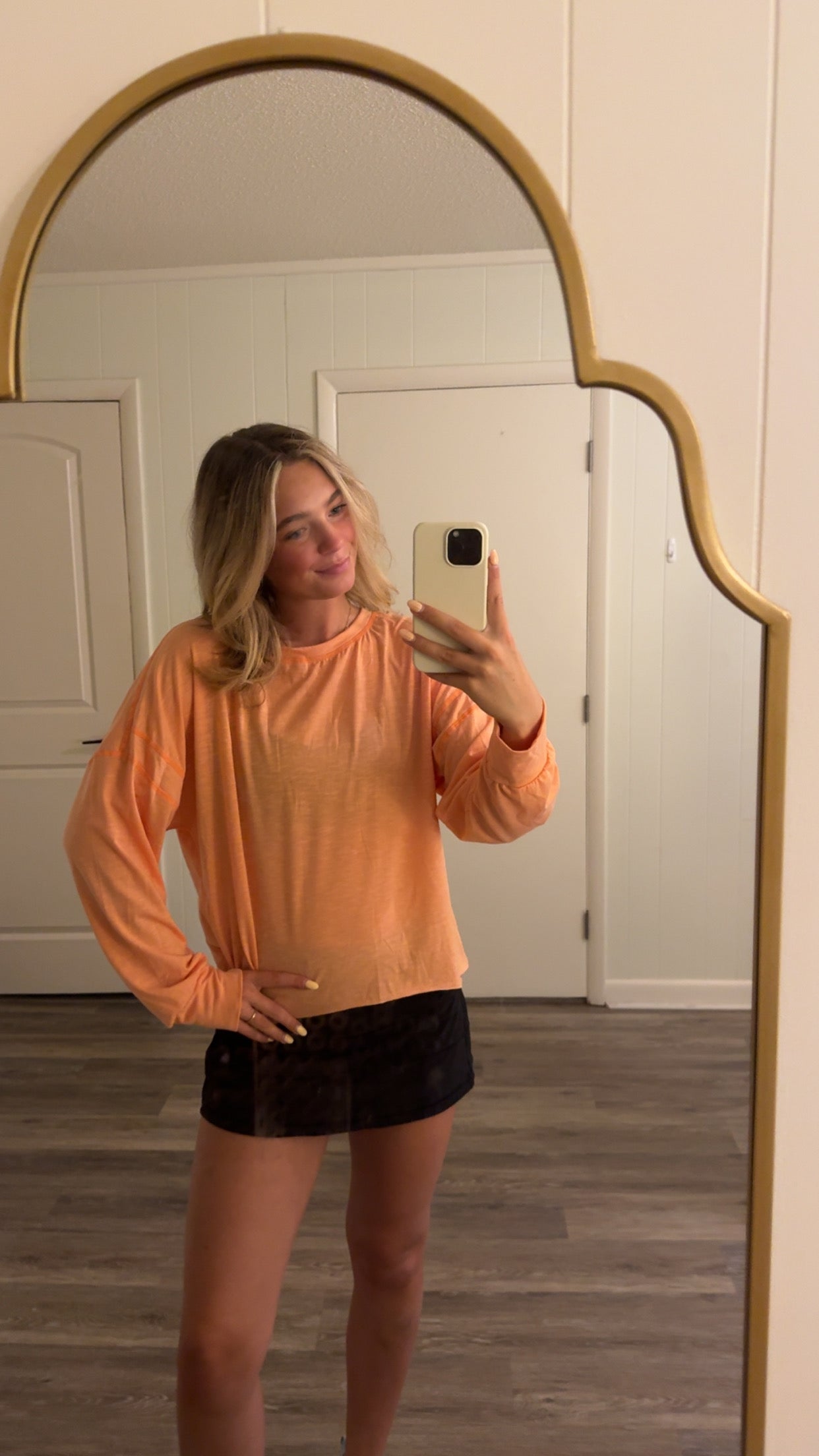 Orange Open Back Longsleeve