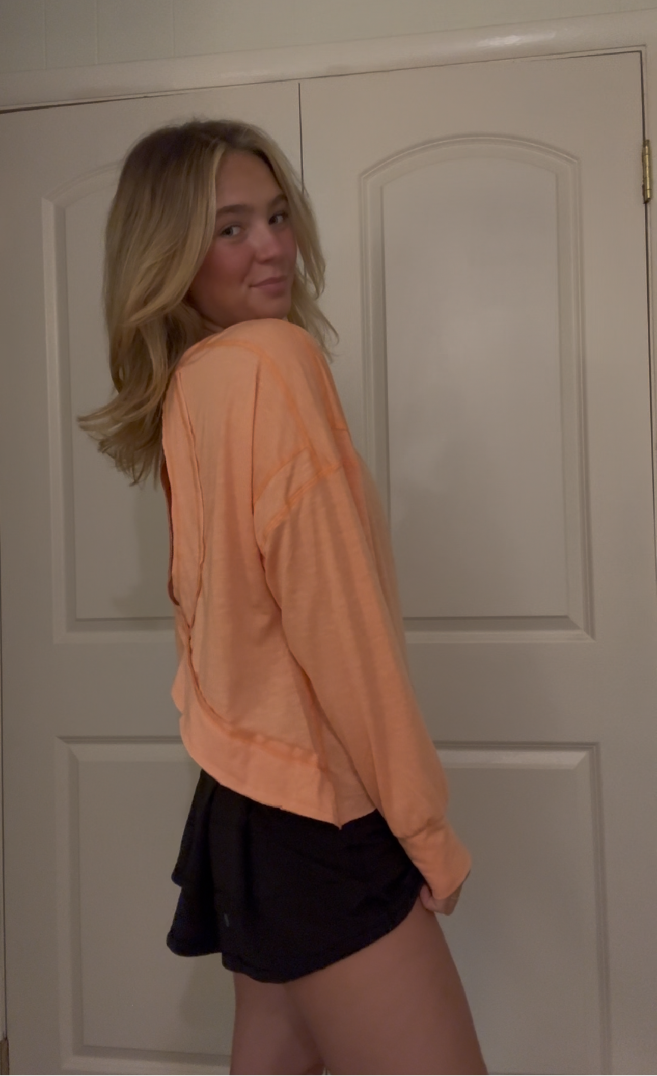 Orange Open Back Longsleeve