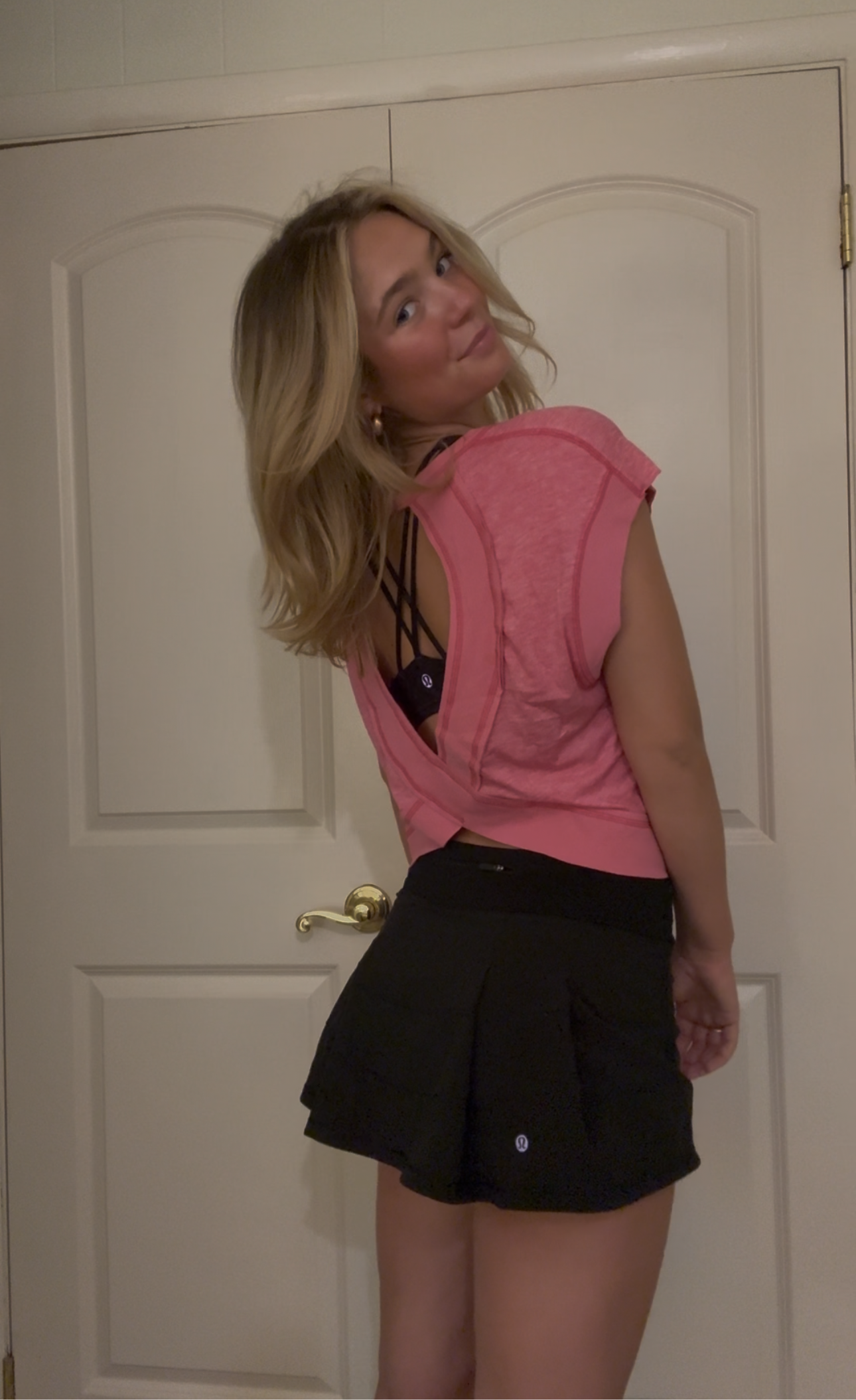 Pink Open Back Top